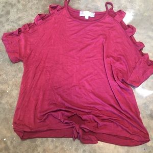 Pink rose quarter sleeve shirt